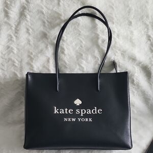 Kate Spade Black Leather Tote Sophisticated Design